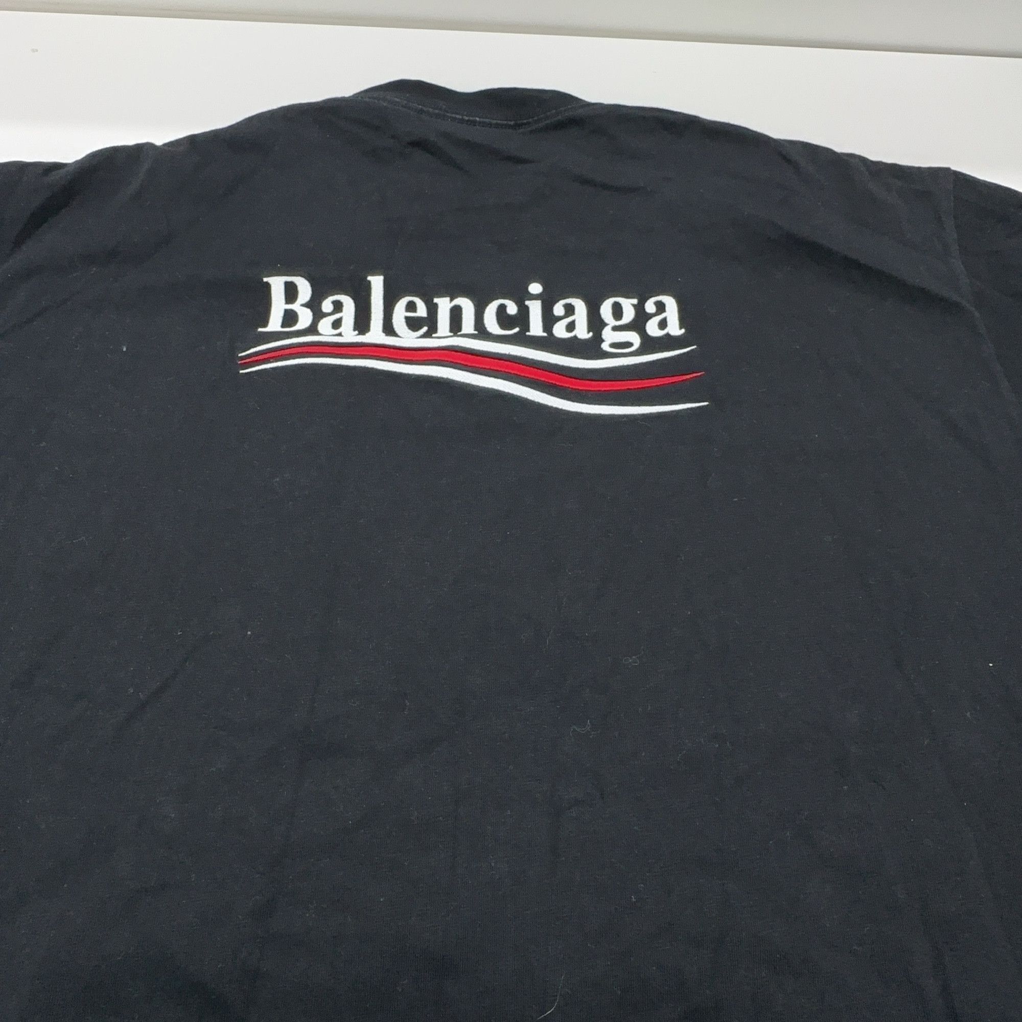 Balenciaga Balenciaga Wave Logo T-Shirt Size L Size US L / EU 52-54 / 3 - 17 Thumbnail