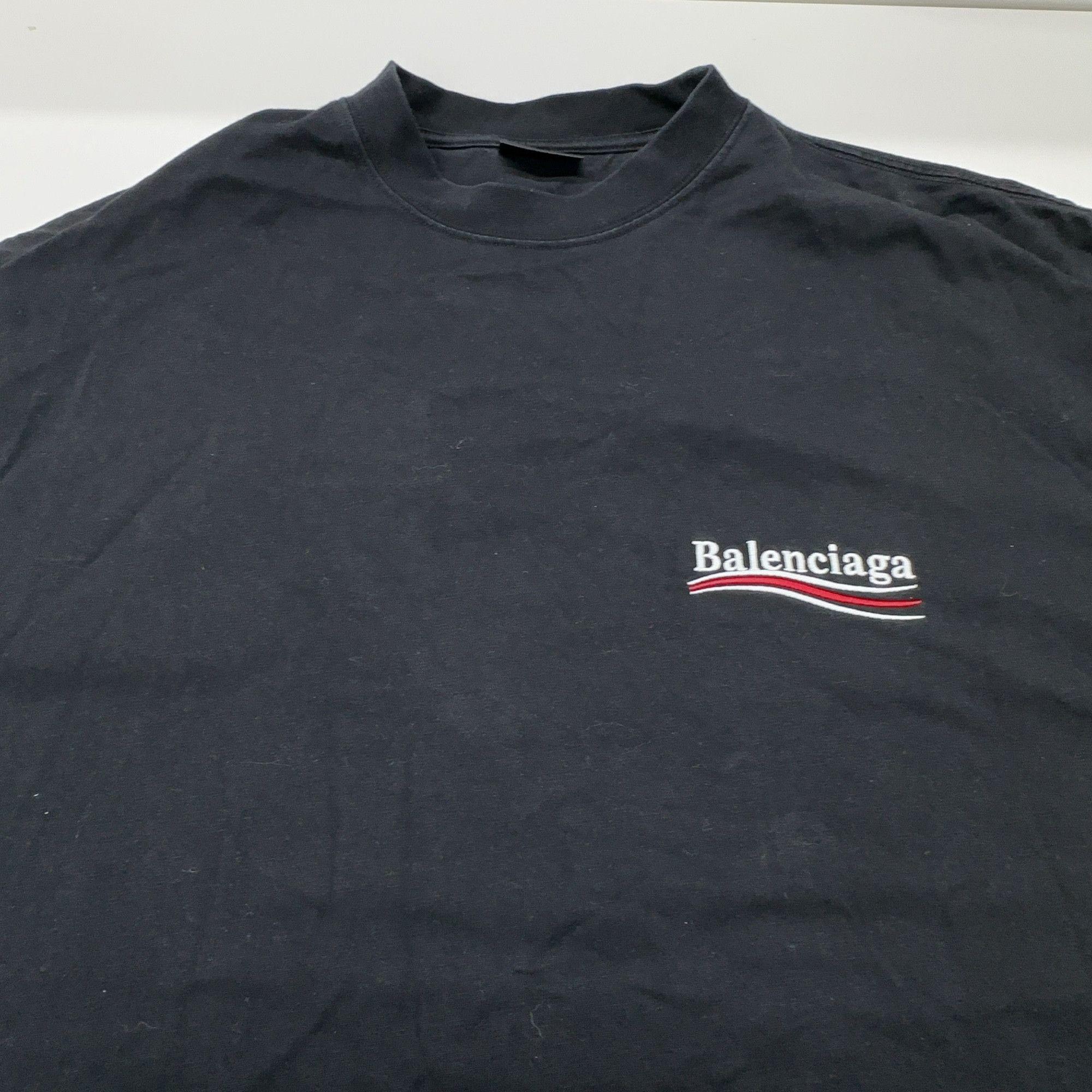 Balenciaga Balenciaga Wave Logo T-Shirt Size L Size US L / EU 52-54 / 3 - 8 Thumbnail