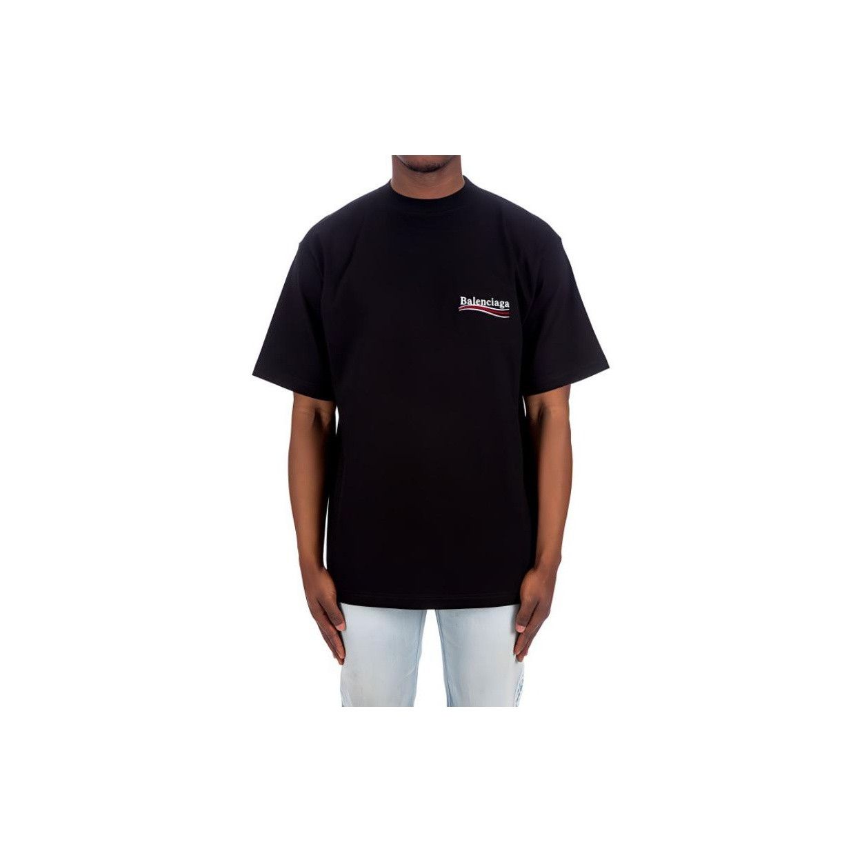 Balenciaga Balenciaga Wave Logo T-Shirt Size L Size US L / EU 52-54 / 3 - 19 Thumbnail