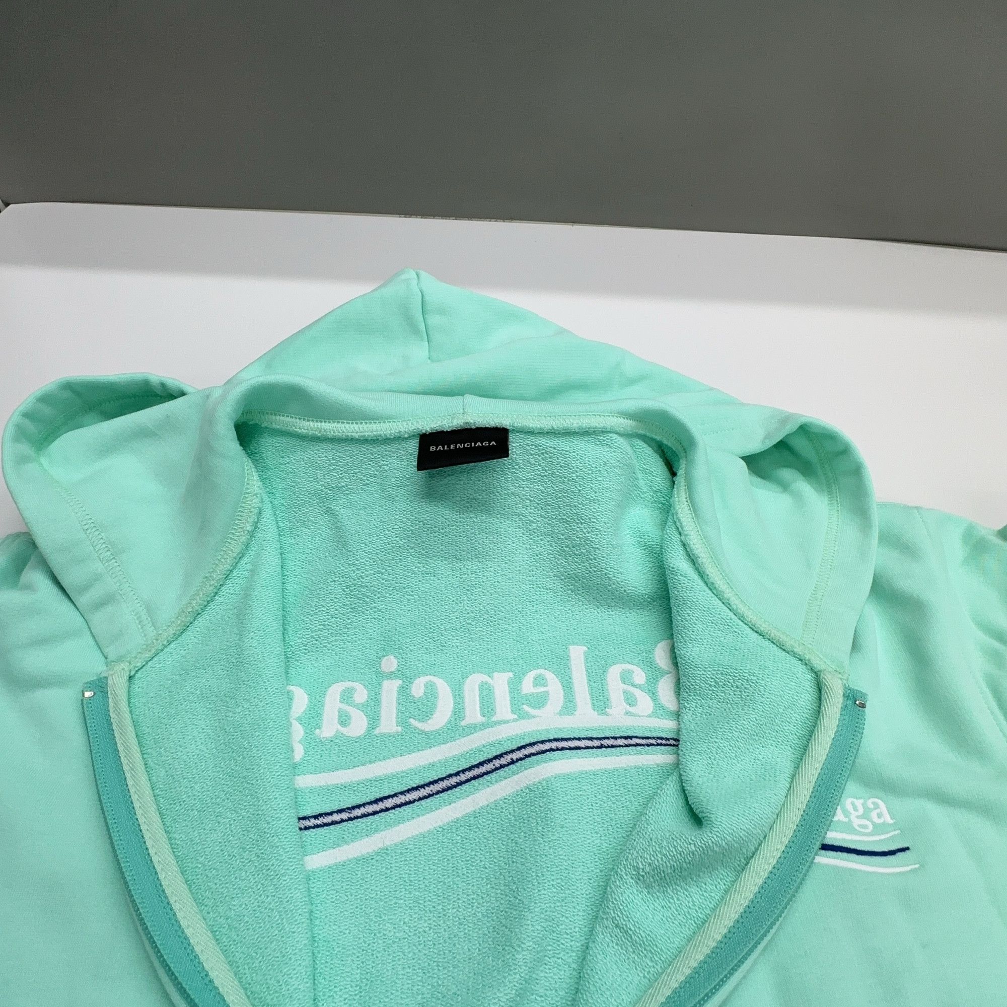 Balenciaga Balenciaga Wave Logo Zip Up Hoodie S Size S / US 4 / IT 40 - 6 Thumbnail