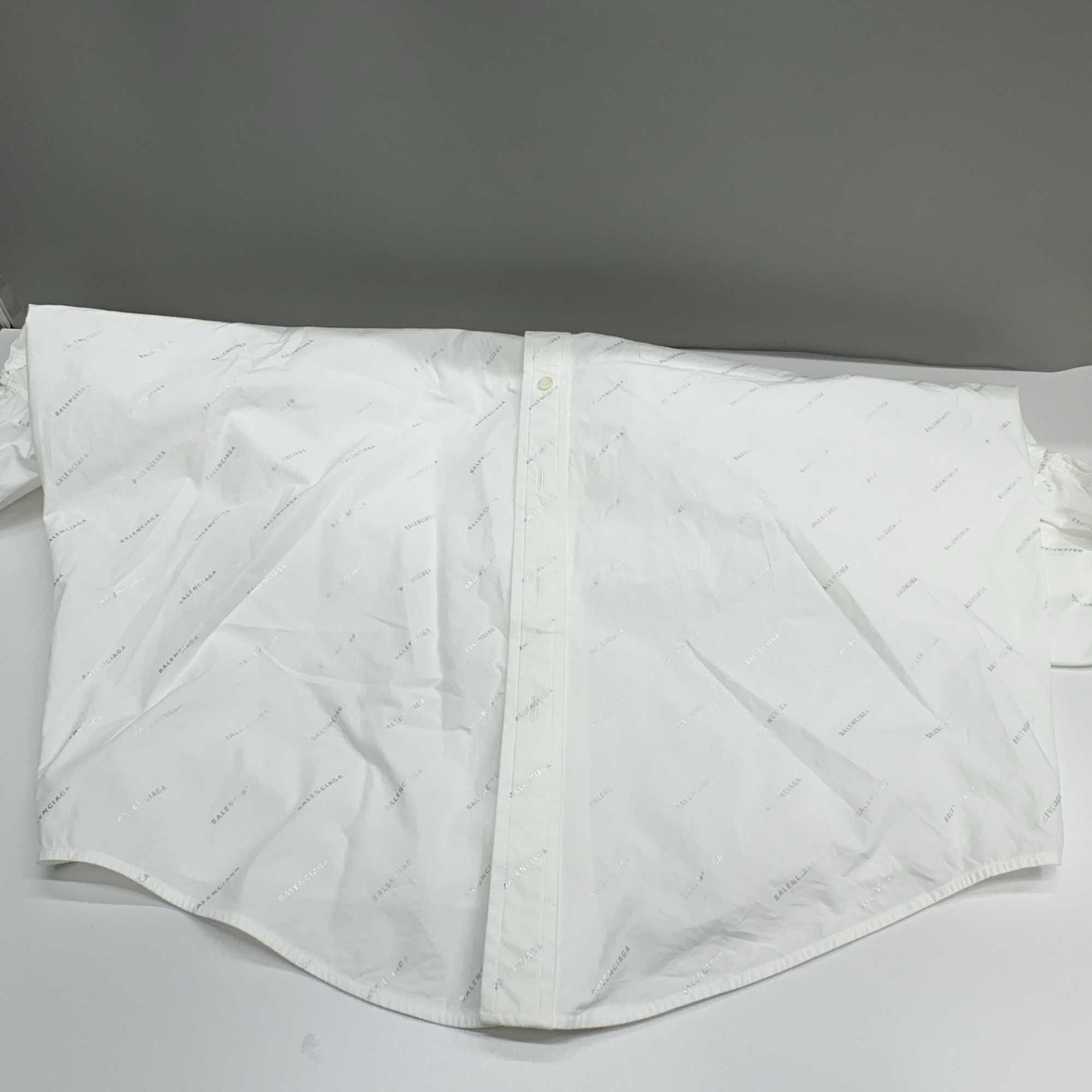 Balenciaga Balenciaga Logo Print Button Up Shirt Size M Size US XXS / EU 40 - 8 Thumbnail