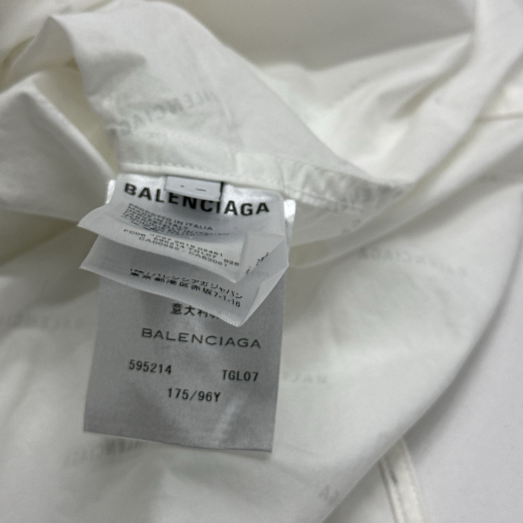 Balenciaga Balenciaga Logo Print Button Up Shirt Size M Size US XXS / EU 40 - 5 Thumbnail
