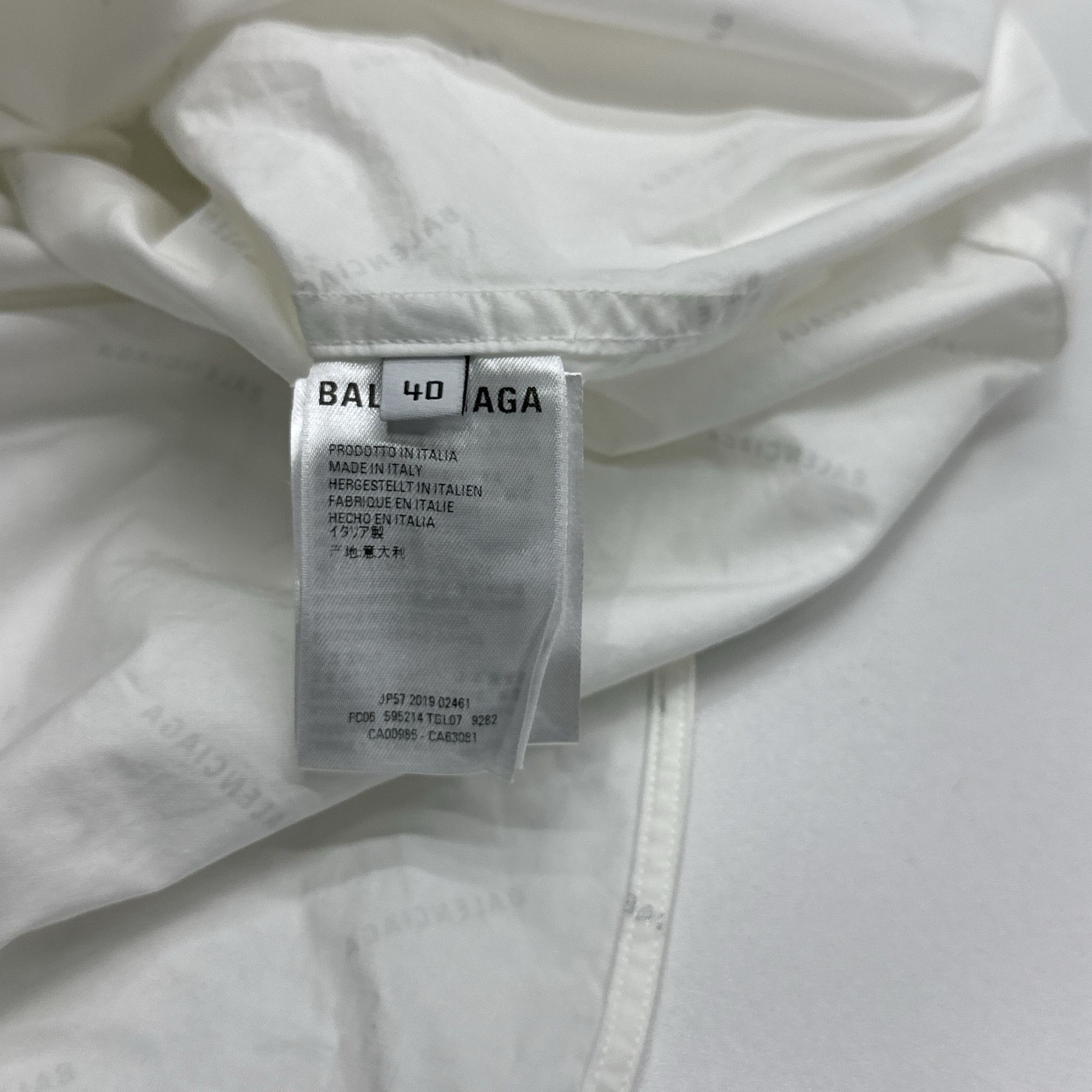 Balenciaga Balenciaga Logo Print Button Up Shirt Size M Size US XXS / EU 40 - 4 Thumbnail