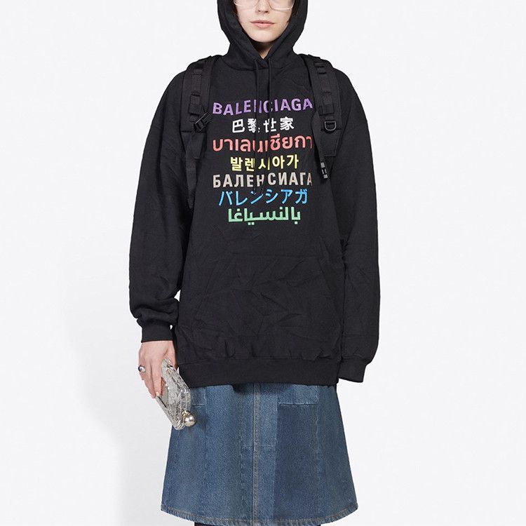 Balenciaga Balenciaga Multi-Language Logo Hoodie Size XL Size XL / US 12-14 / IT 48-50 - 18 Thumbnail