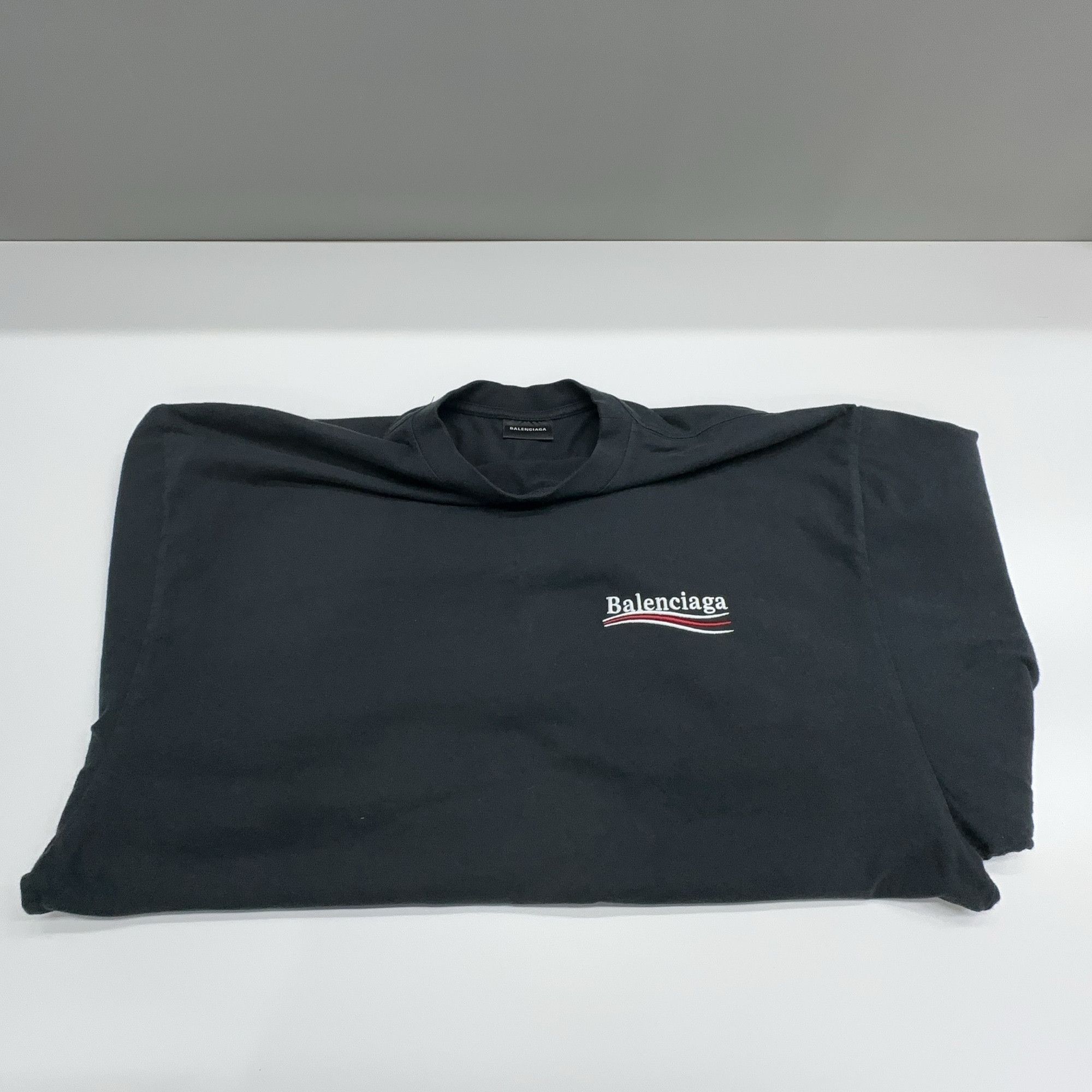 Balenciaga Balenciaga Logo Embroidered Plaid Sleeve Long Sleeve T-Shirt Size US L / EU 52-54 / 3 - 7 Thumbnail