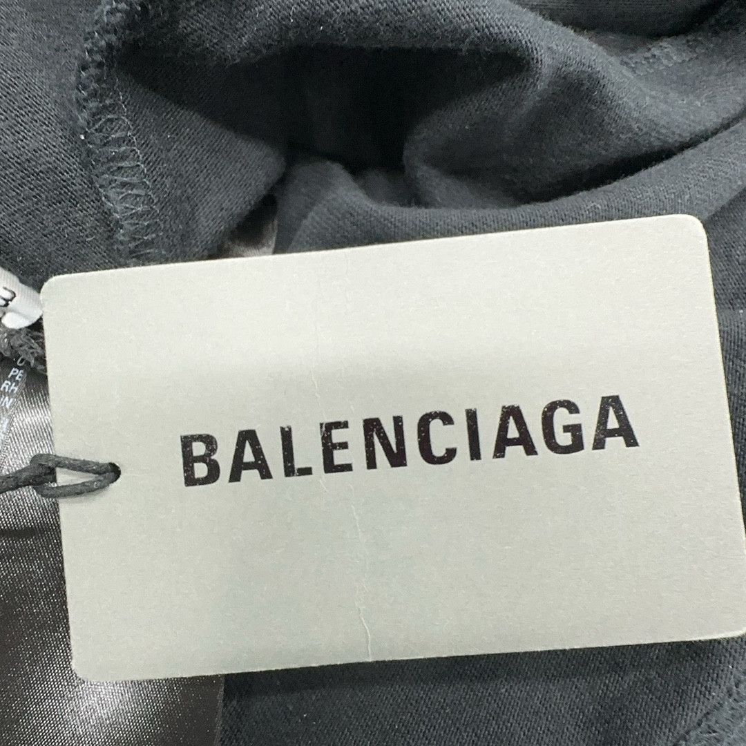 Balenciaga Balenciaga Logo Embroidered Plaid Sleeve Long Sleeve T-Shirt Size US L / EU 52-54 / 3 - 4 Thumbnail