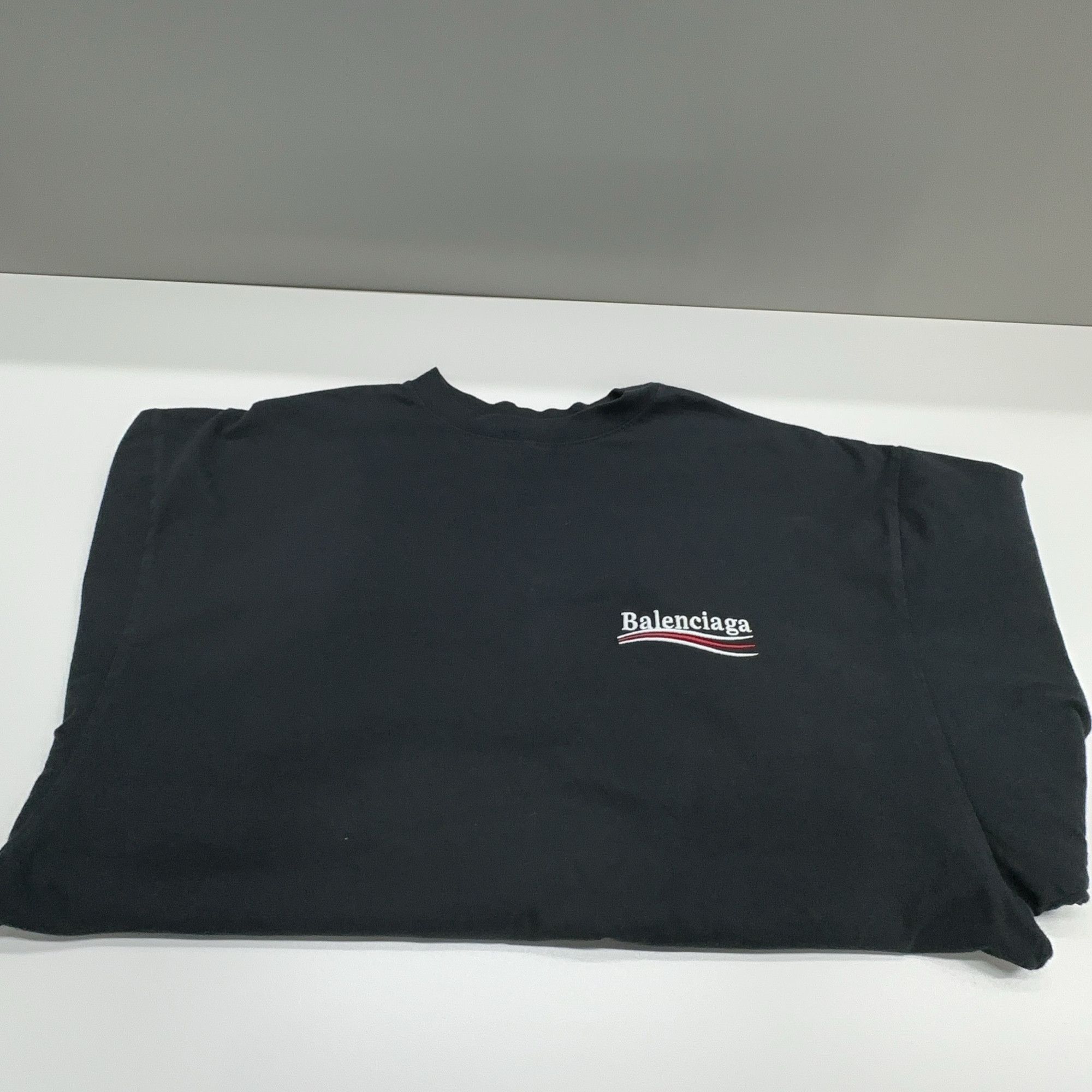 Balenciaga Balenciaga Logo Embroidered Plaid Sleeve Long Sleeve T-Shirt Size US L / EU 52-54 / 3 - 8 Thumbnail