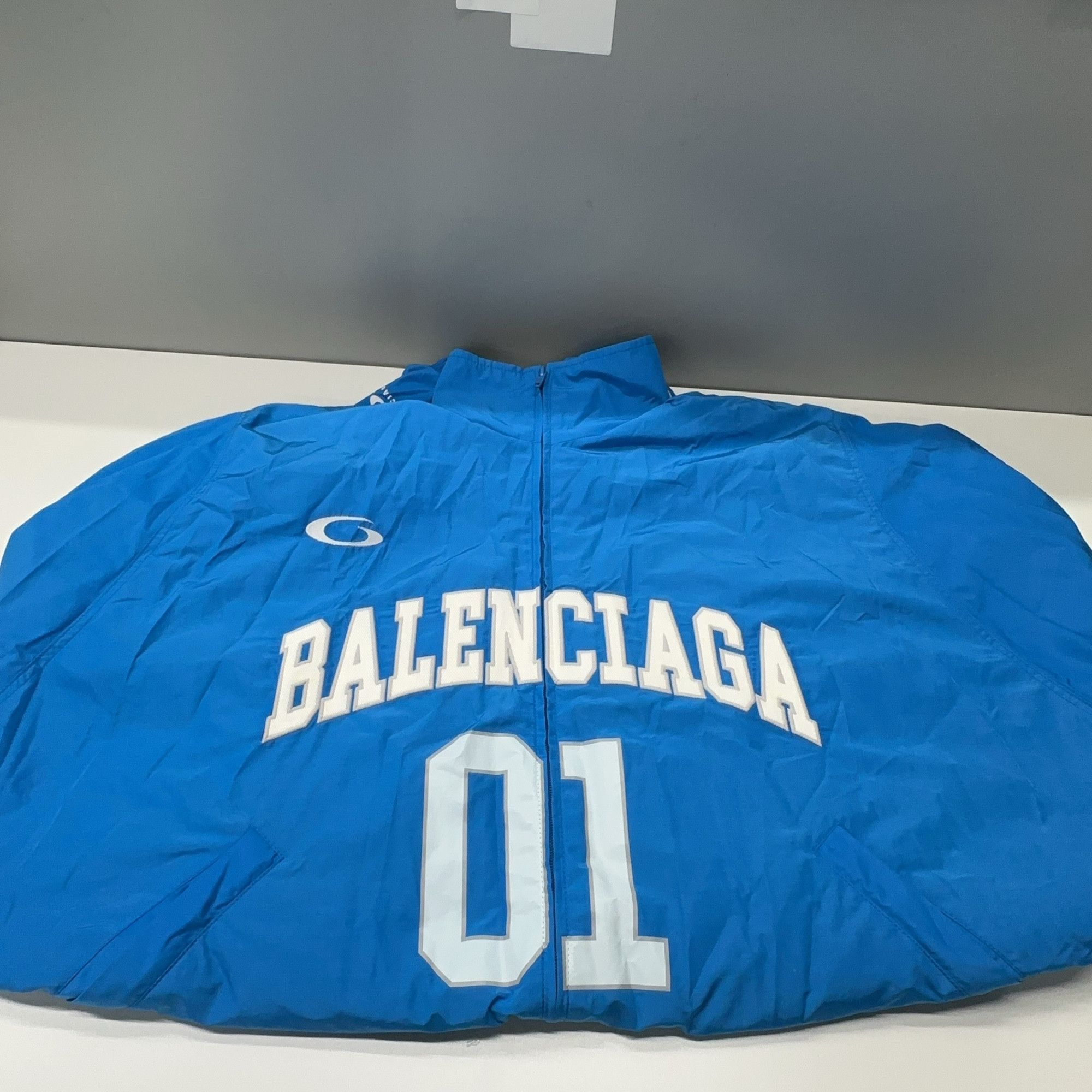 Balenciaga Balenciaga 01 Embroidered Zip Jacket Blue Size XS Size US XS / EU 42 / 0 - 7 Thumbnail