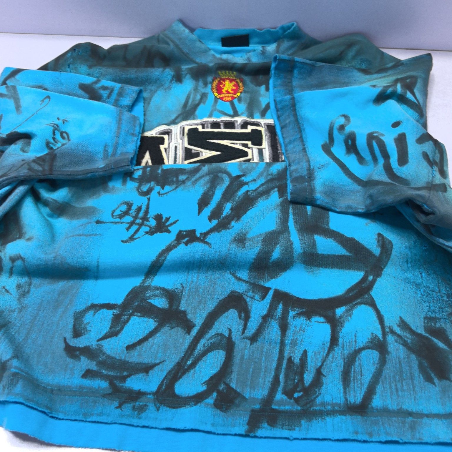 Balenciaga Balenciaga Graffiti Print T-Shirt Size 4 Size US XL / EU 56 / 4 - 12 Thumbnail