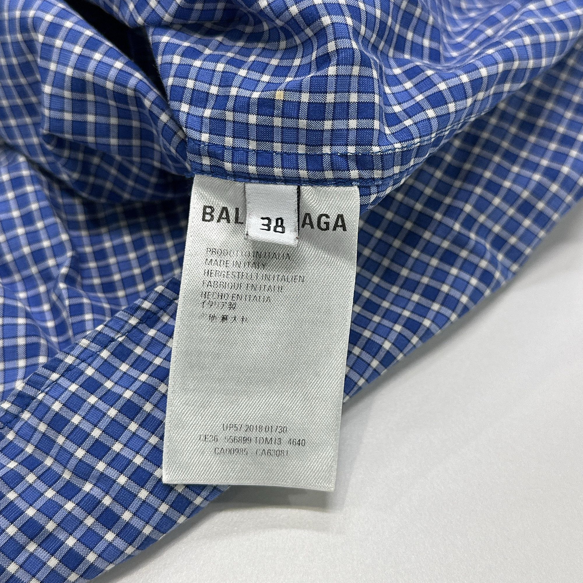 Balenciaga Balenciaga I Love Techno Check Shirt Size S Size US S / EU 44-46 / 1 - 4 Thumbnail