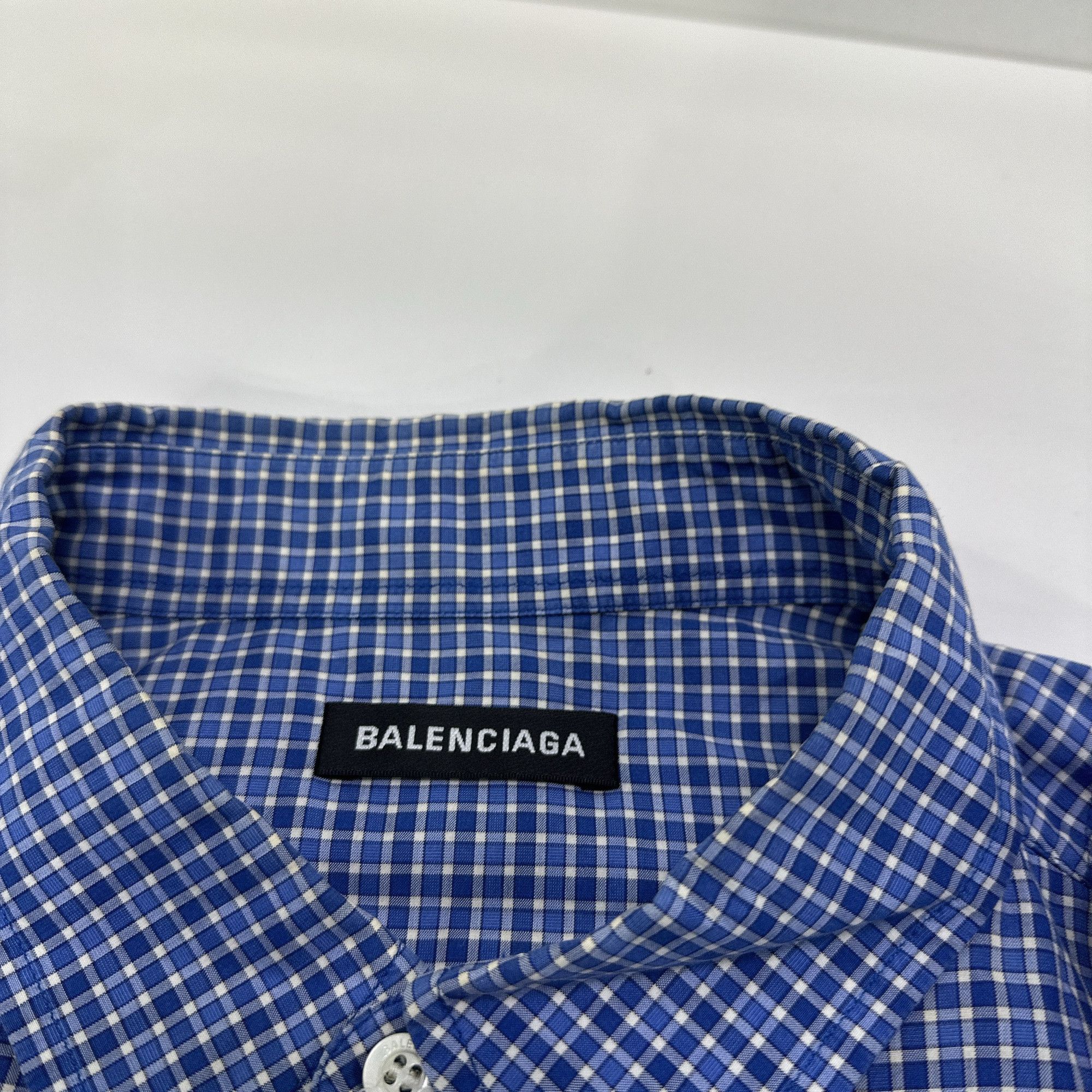 Balenciaga Balenciaga I Love Techno Check Shirt Size S Size US S / EU 44-46 / 1 - 3 Thumbnail