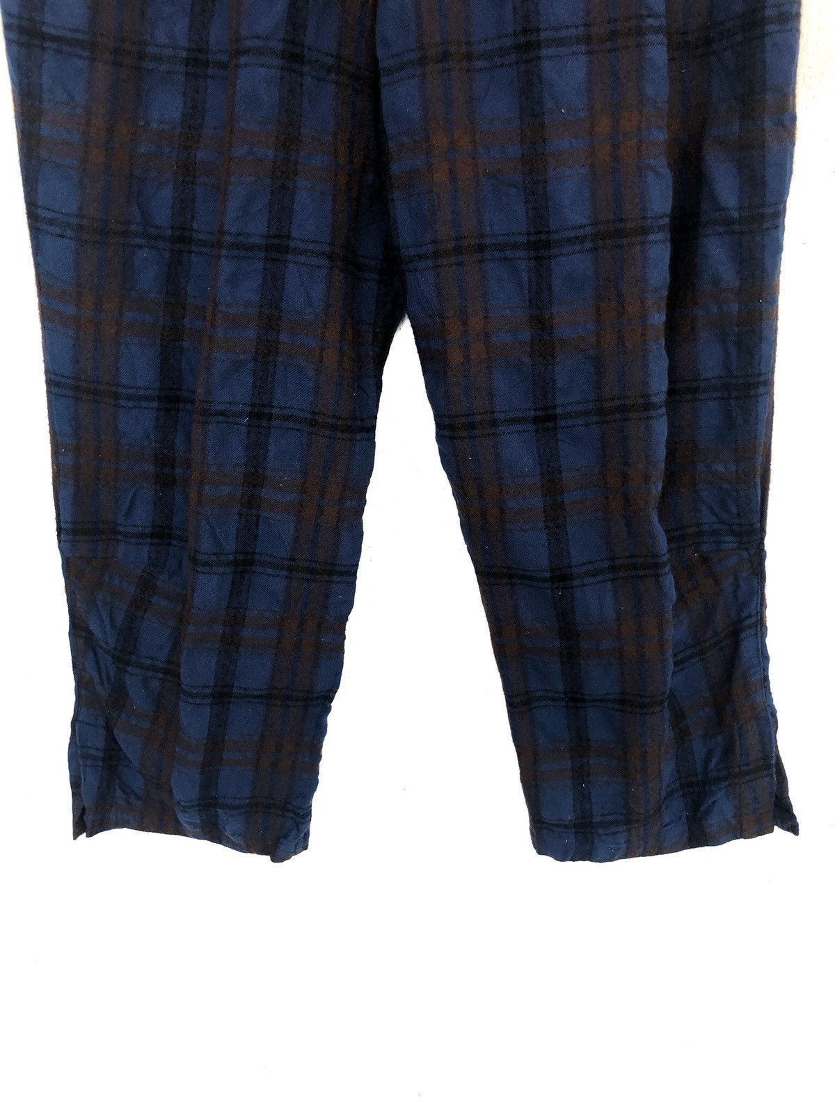 Issey Miyake Masterpiece Blue Tartan Checked Plaid Wool Blend Pants Size US 32 / EU 48 - 4 Thumbnail