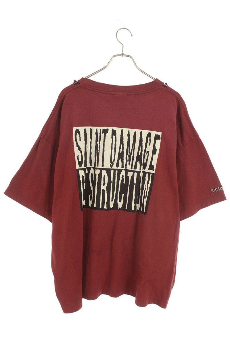 Saint Michael SAINT MICHAEL 25SS Distressed Graphic Print Tee Red Size XXL Size US XXL / EU 58 / 5 - 2 Thumbnail