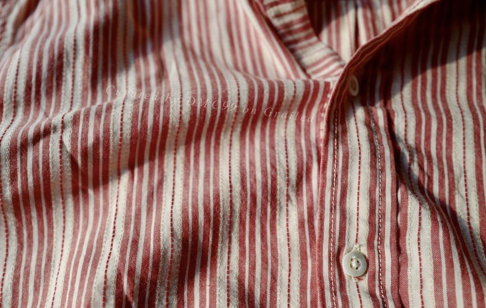 RRL Ralph Lauren RRL Vintage Pink White Stripe Henley M Size US M / EU 48-50 / 2 - 3 Thumbnail