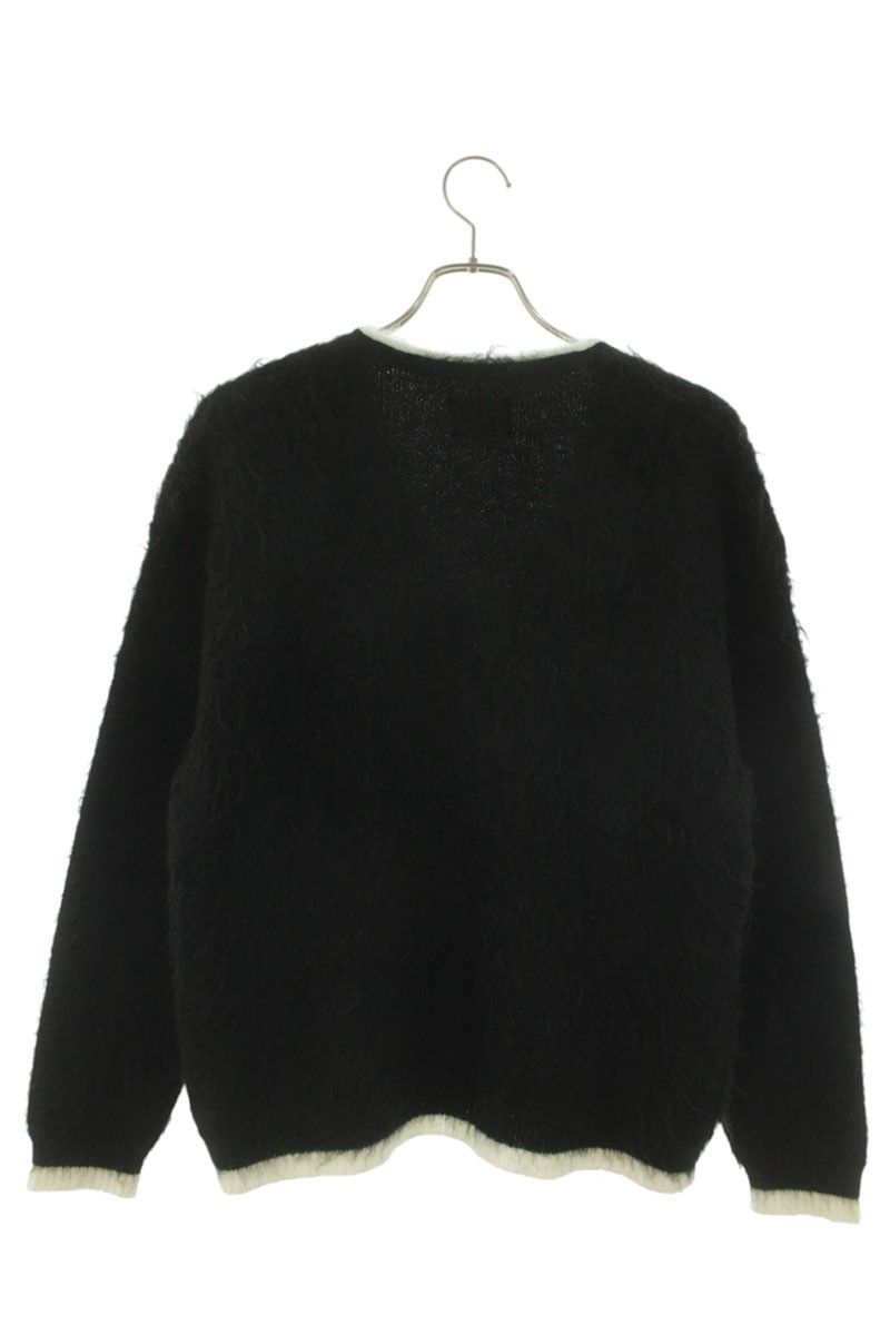 Saint Michael SAINT MICHAEL Knit Mohair Cardigan Black/White Size M Size US M / EU 48-50 / 2 - 2 Thumbnail