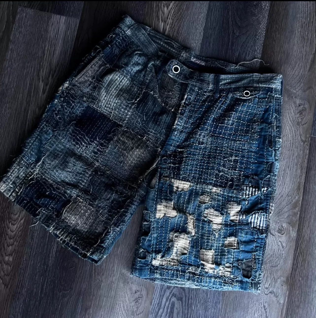 Kapital Kapital Boro Sashiko Straight Shorts Size US 34 / EU 50 - 2 Thumbnail