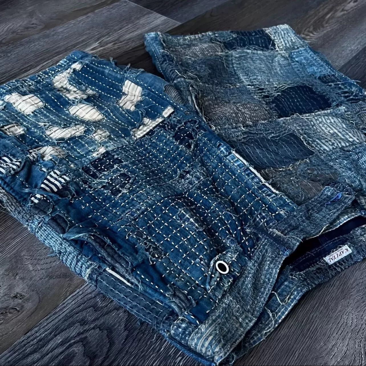 Kapital Kapital Boro Sashiko Straight Shorts Size US 34 / EU 50 - 5 Thumbnail