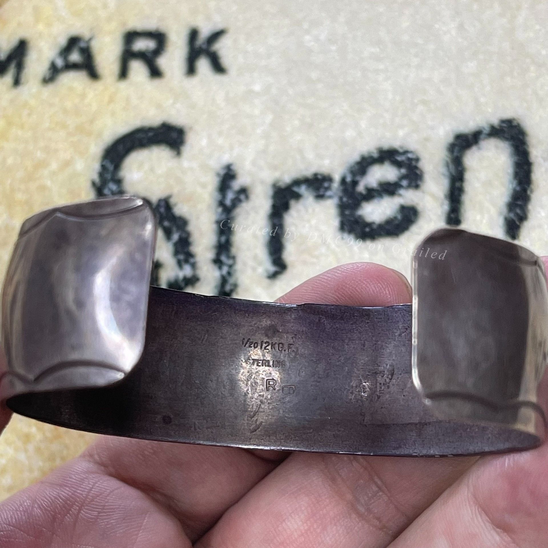 Other Navajo Antique Silver 12K Gold Bracelet Size ONE SIZE - 5 Thumbnail