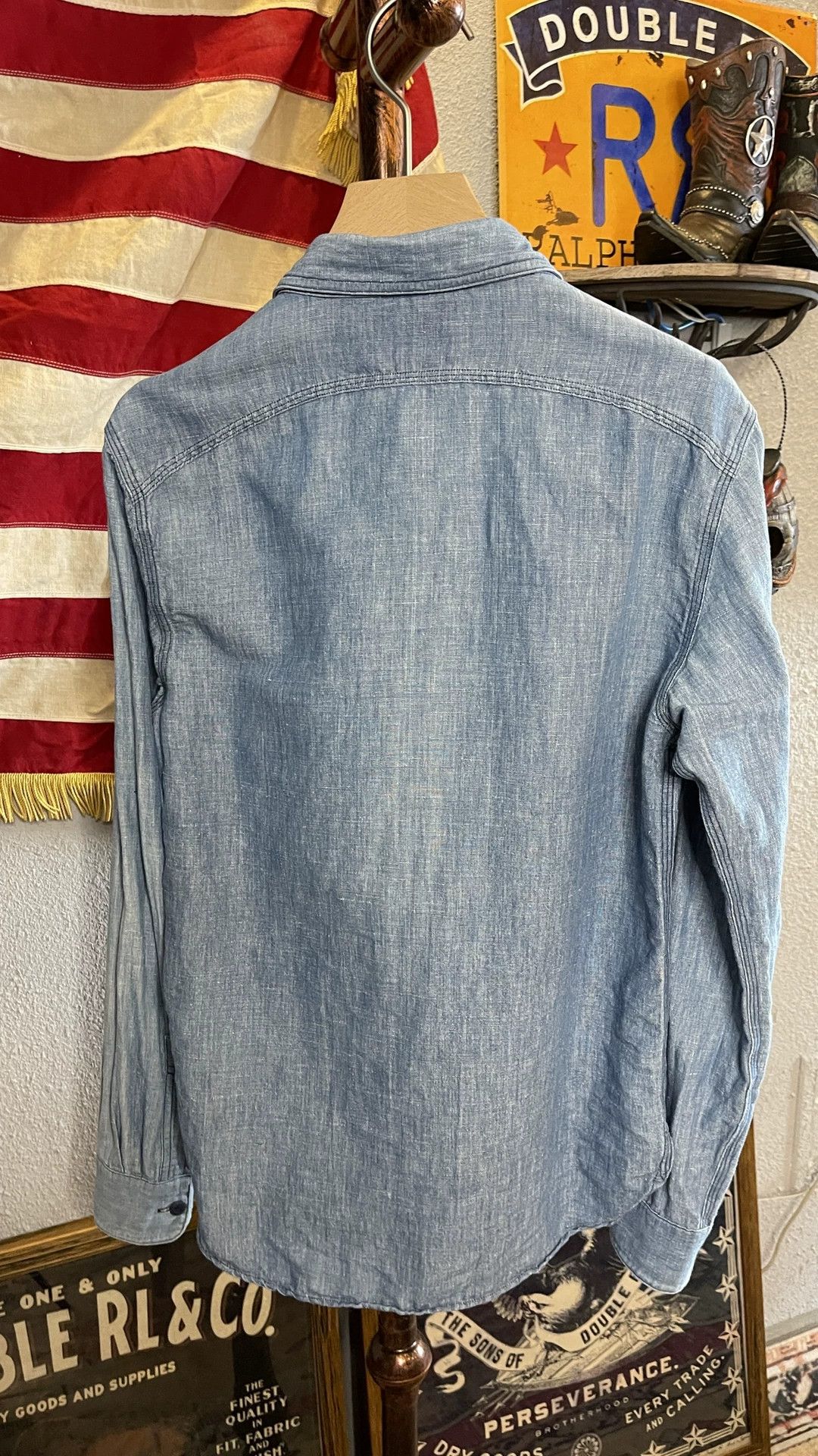 RRL Ralph Lauren RRL Vintage Denim Shirt Size US S / EU 44-46 / 1 - 5 Thumbnail