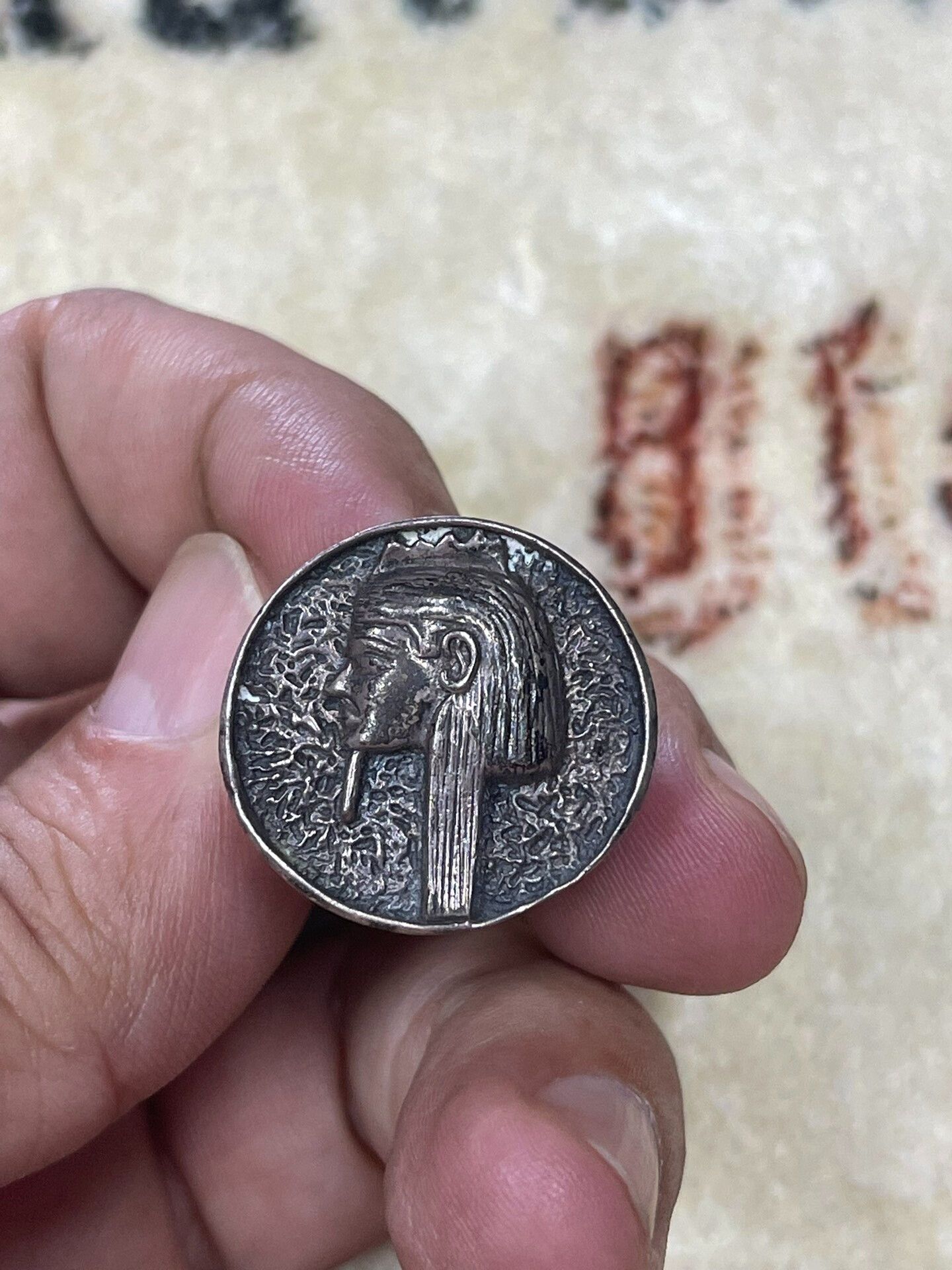 Other Pharaoh Pure Silver Antique Ring Size ONE SIZE - 4 Thumbnail