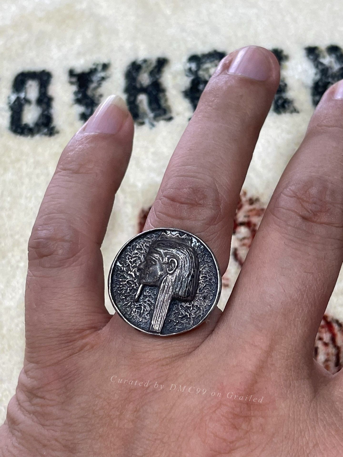Other Pharaoh Pure Silver Antique Ring Size ONE SIZE - 5 Thumbnail