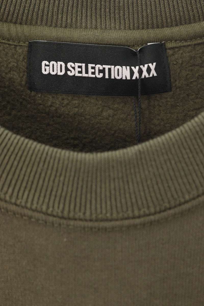 Japanese Brand GOD SELECTION XXX Olive Cotton Logo Patch Sweatshirt Size M Size US M / EU 48-50 / 2 - 3 Thumbnail