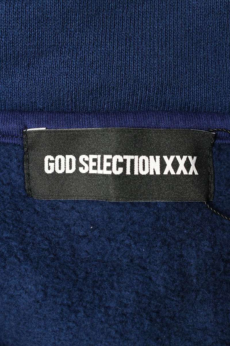 Japanese Brand GOD SELECTION XXX Navy Cotton Half-Zip Sweatshirt Size XL Size US XL / EU 56 / 4 - 3 Thumbnail