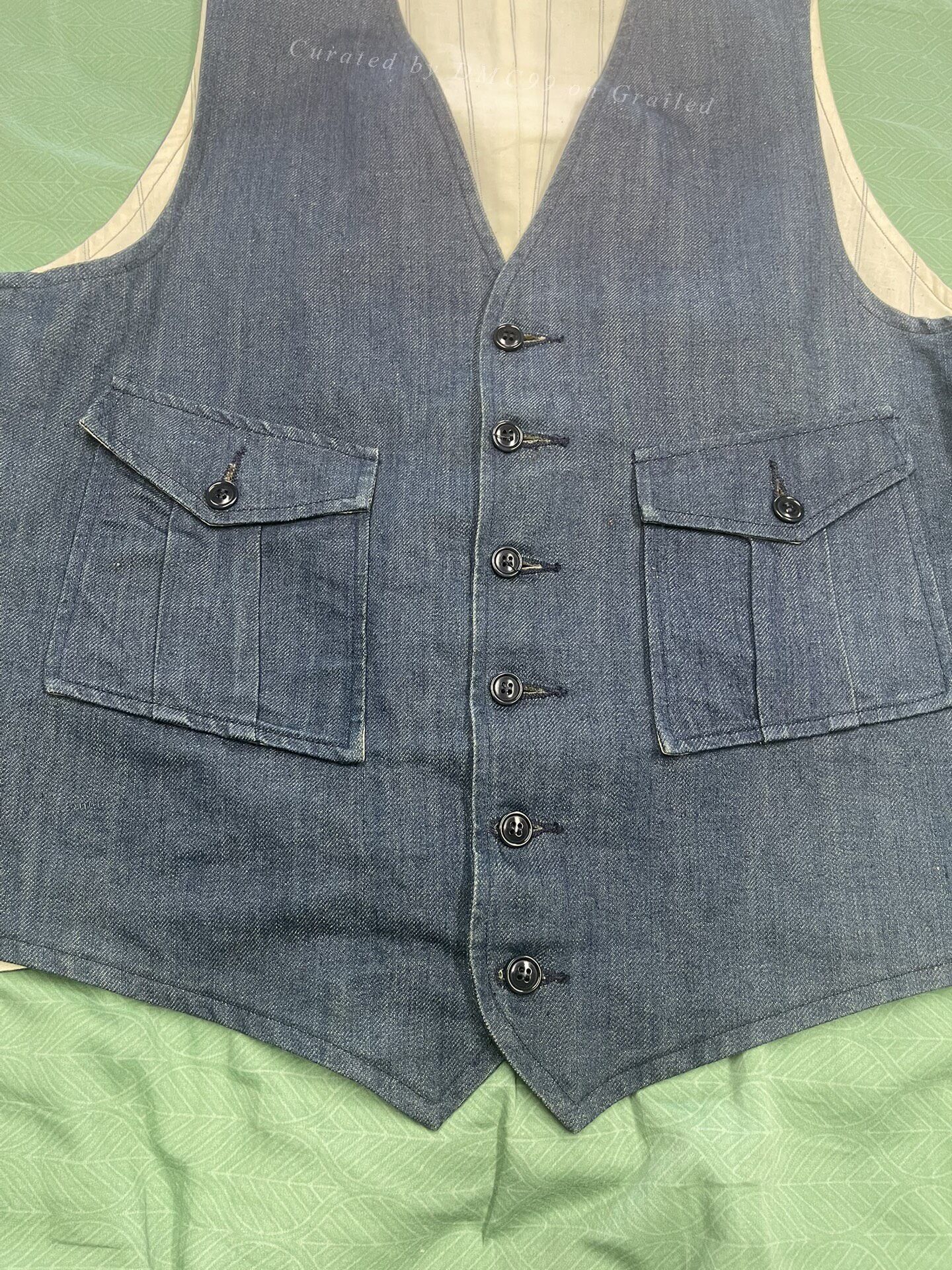Mister Freedom Misterfreedom Vintage Denim Vest Size US XXS / EU 40 - 3 Thumbnail