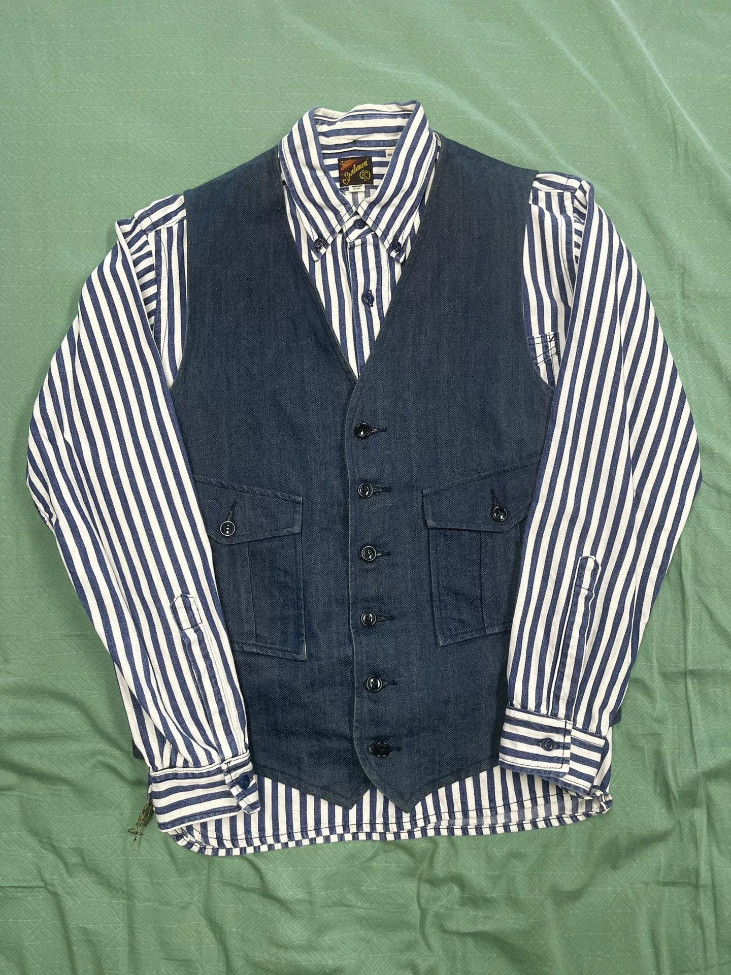 Mister Freedom Misterfreedom Vintage Denim Vest Size US XXS / EU 40 - 6 Thumbnail