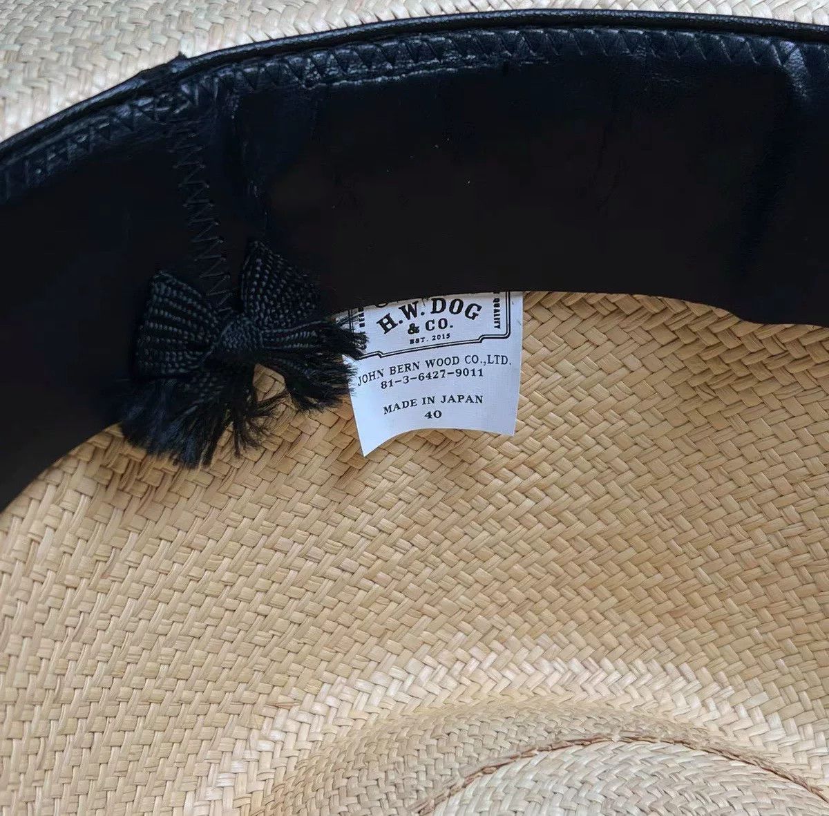 THE H.W.DOG&CO. H.W.DOG Panama Hat with Bow Size ONE SIZE - 5 Thumbnail