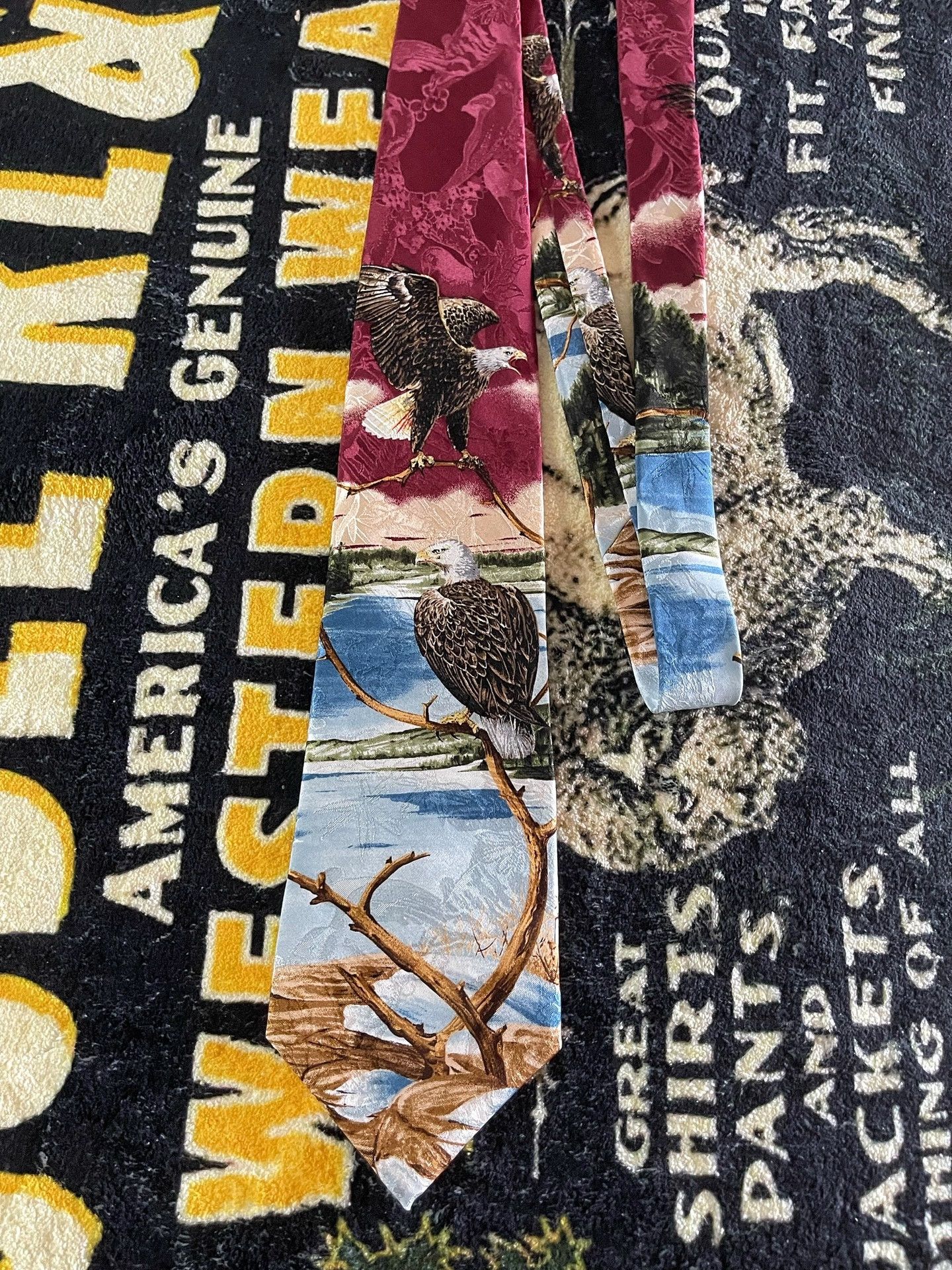 Other American Eagle Retro Silk Tie Size ONE SIZE - 2 Thumbnail