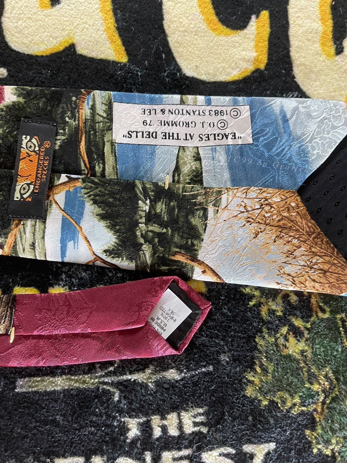 Other American Eagle Retro Silk Tie Size ONE SIZE - 4 Thumbnail