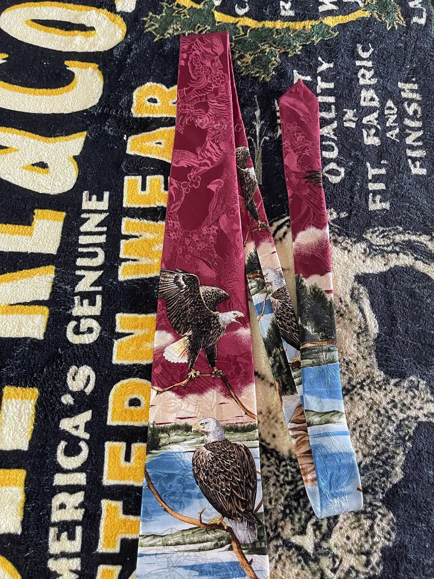 Other American Eagle Retro Silk Tie Size ONE SIZE - 3 Thumbnail