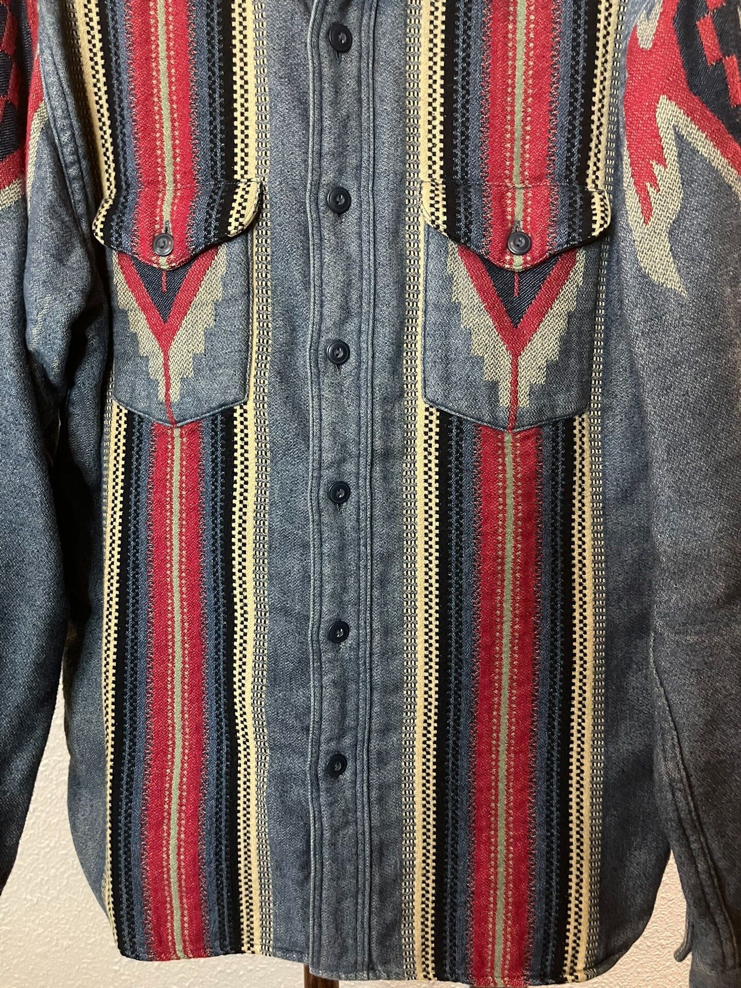 RRL Ralph Lauren RRL 1940s Indian Blanket Western Shirt Size US S / EU 44-46 / 1 - 3 Thumbnail
