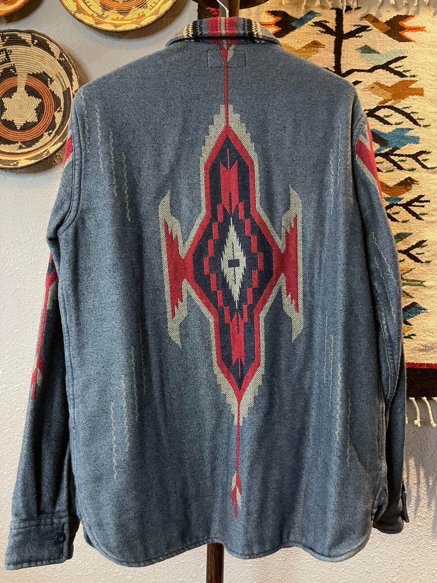 RRL Ralph Lauren RRL 1940s Indian Blanket Western Shirt Size US S / EU 44-46 / 1 - 5 Thumbnail