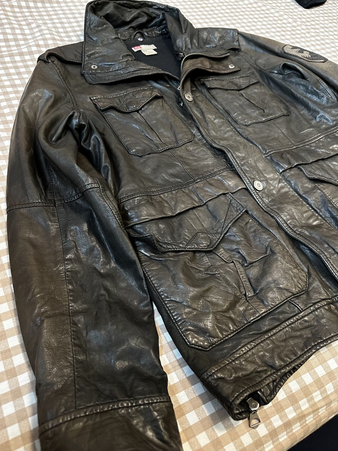 Diesel DIESEL M65 Military Sheepskin Leather Jacket Size US M / EU 48-50 / 2 - 6 Thumbnail