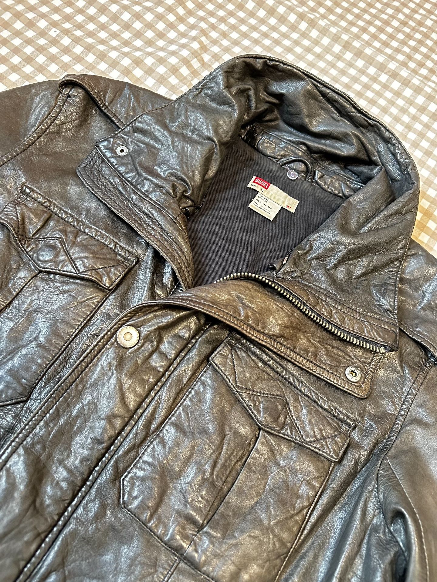 Diesel DIESEL M65 Military Sheepskin Leather Jacket Size US M / EU 48-50 / 2 - 4 Thumbnail