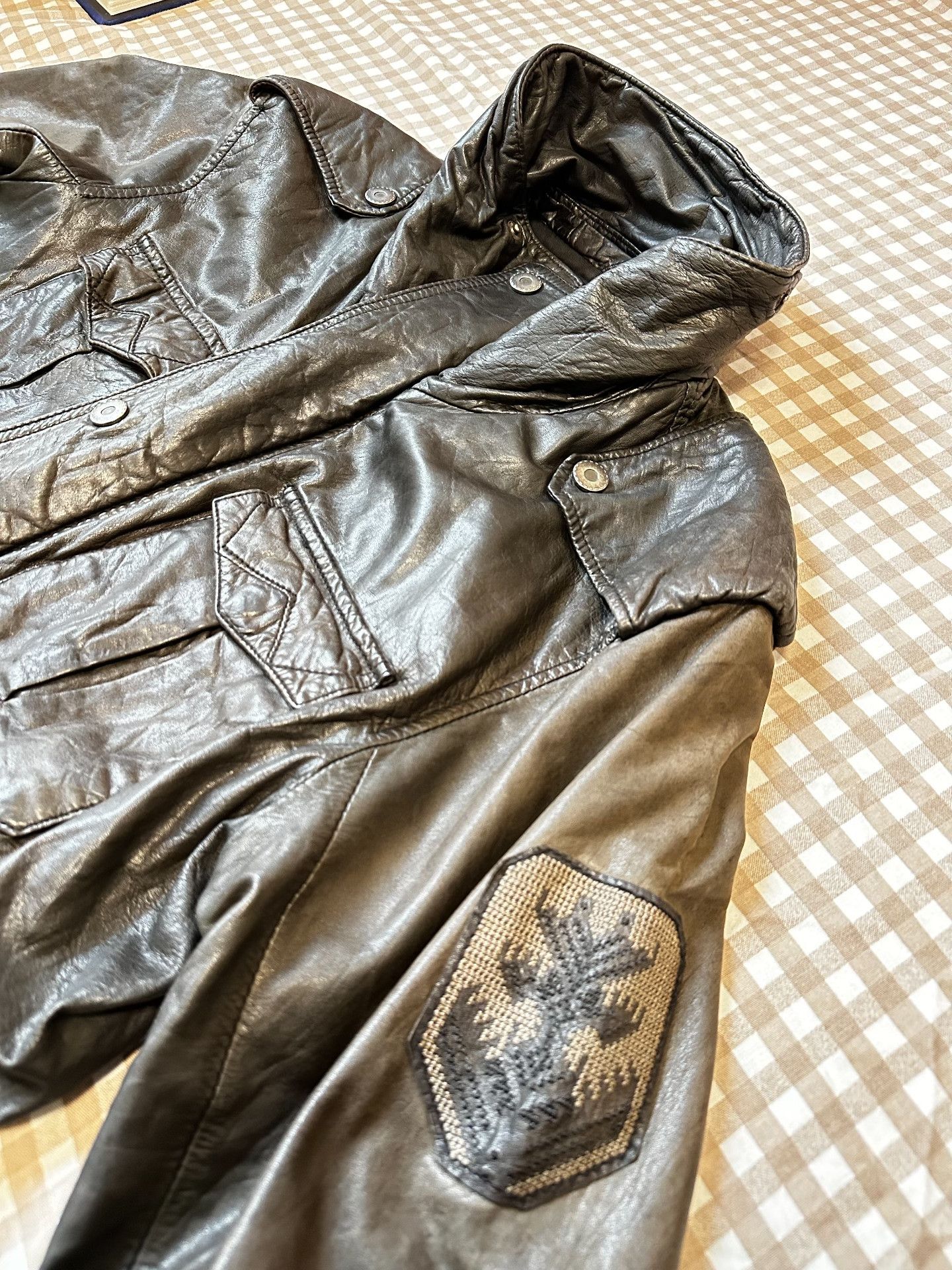 Diesel DIESEL M65 Military Sheepskin Leather Jacket Size US M / EU 48-50 / 2 - 3 Thumbnail