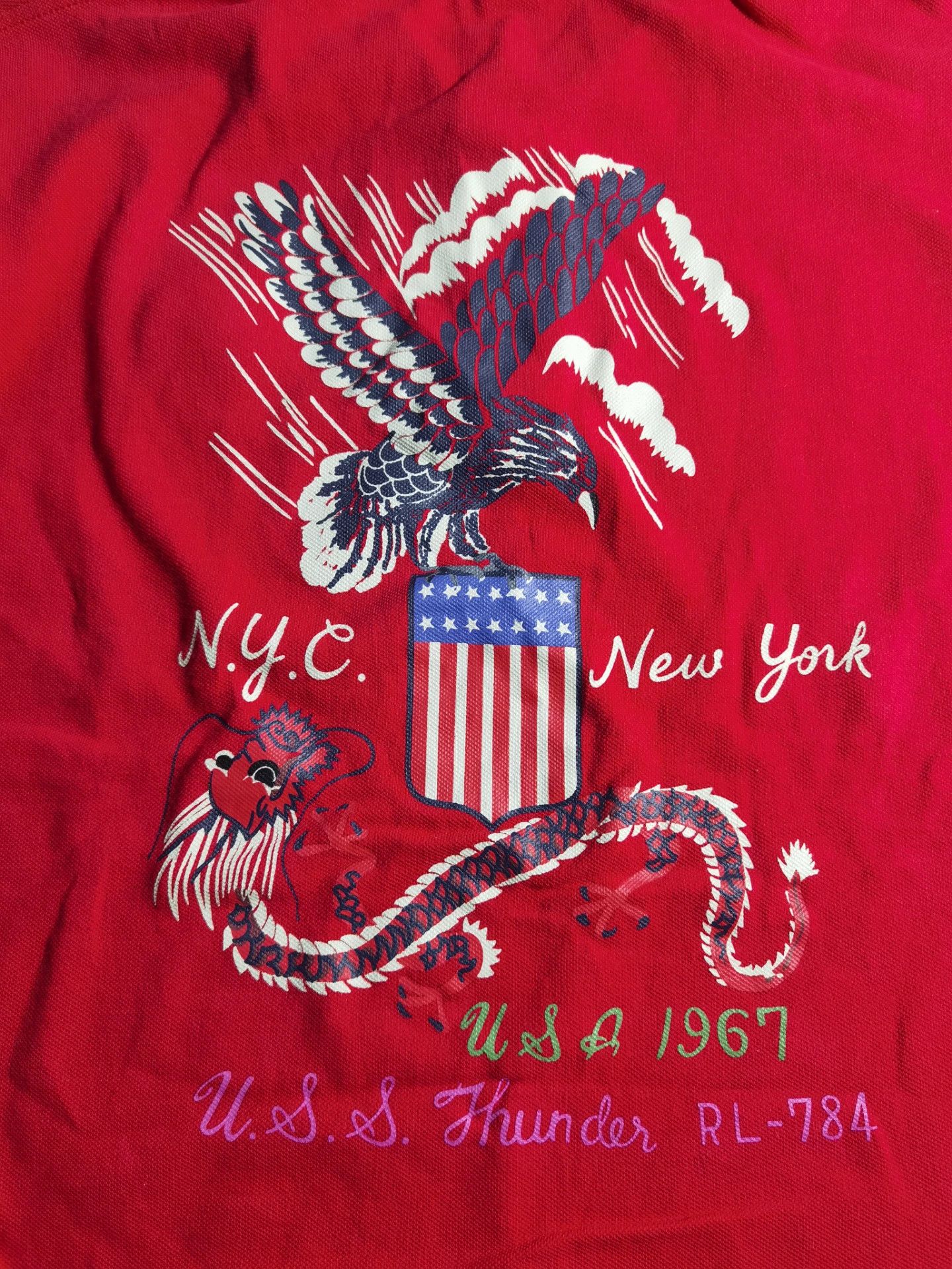 RRL Ralph Lauren Ralph Lauren Vintage Dragon Eagle Tee Size US M / EU 48-50 / 2 - 5 Thumbnail