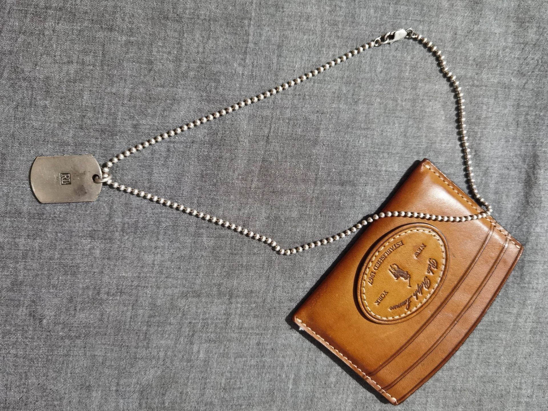 RRL Ralph Lauren Ralph Lauren Silver Dog Tag Necklace Size ONE SIZE - 2 Thumbnail