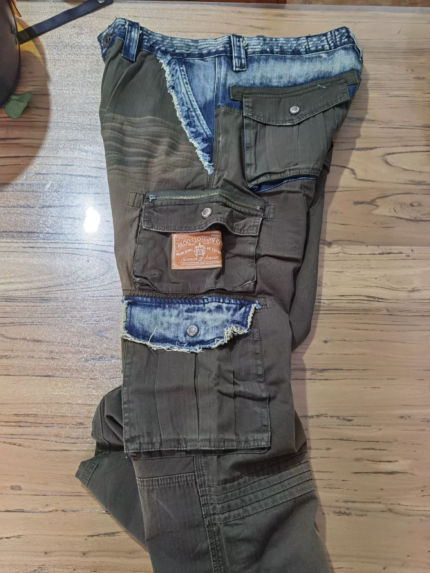 Greg Lauren Distressed Patchwork Reconstructed Work Pants Size US 30 / EU 46 - 8 Thumbnail