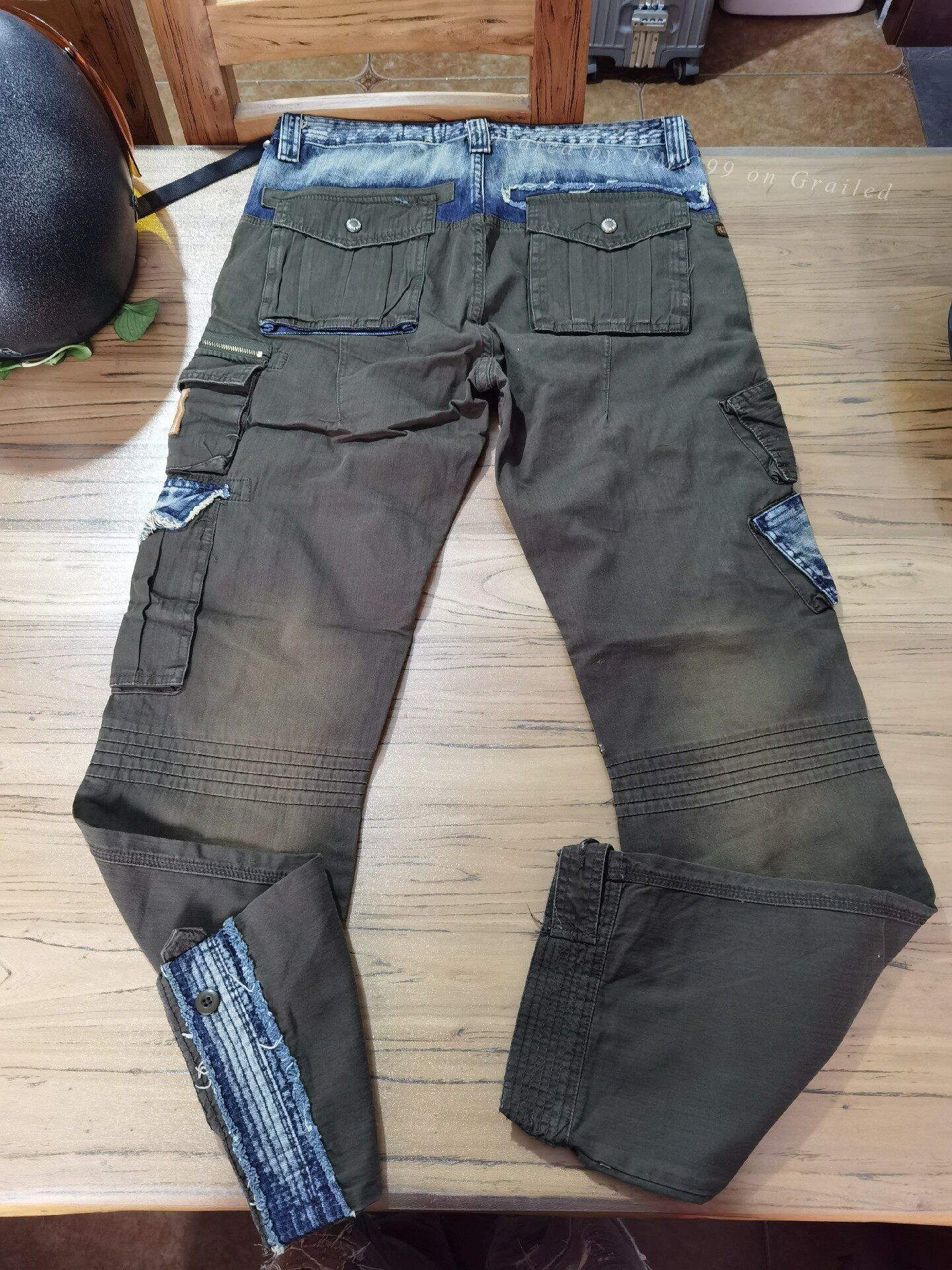 Greg Lauren Distressed Patchwork Reconstructed Work Pants Size US 30 / EU 46 - 2 Thumbnail
