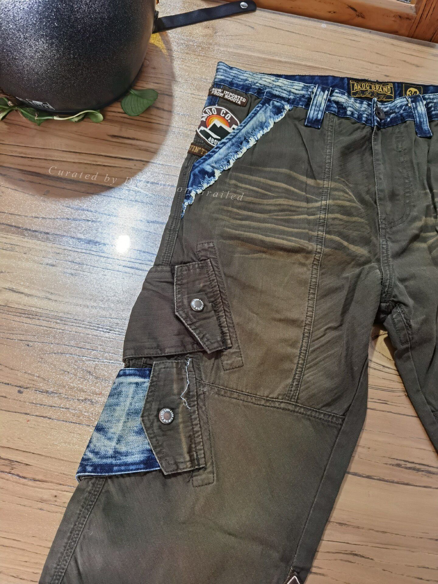 Greg Lauren Distressed Patchwork Reconstructed Work Pants Size US 30 / EU 46 - 4 Thumbnail