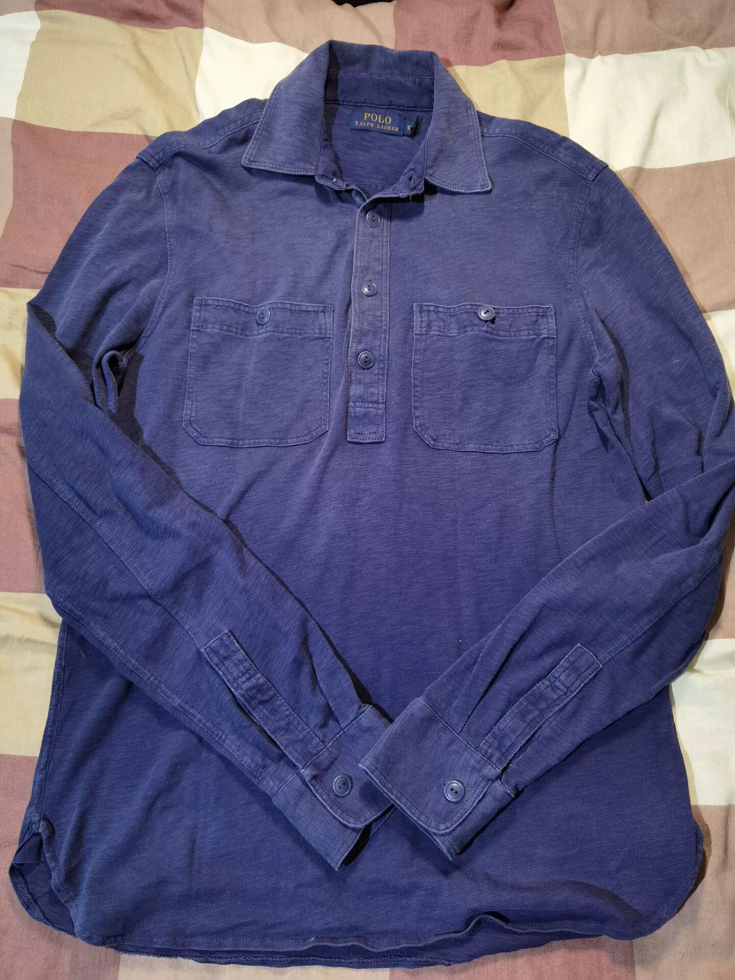 RRL Ralph Lauren RRL Ralph Lauren Vintage Indigo Washed Long Sleeve Shirt Size US M / EU 48-50 / 2 - 7 Thumbnail