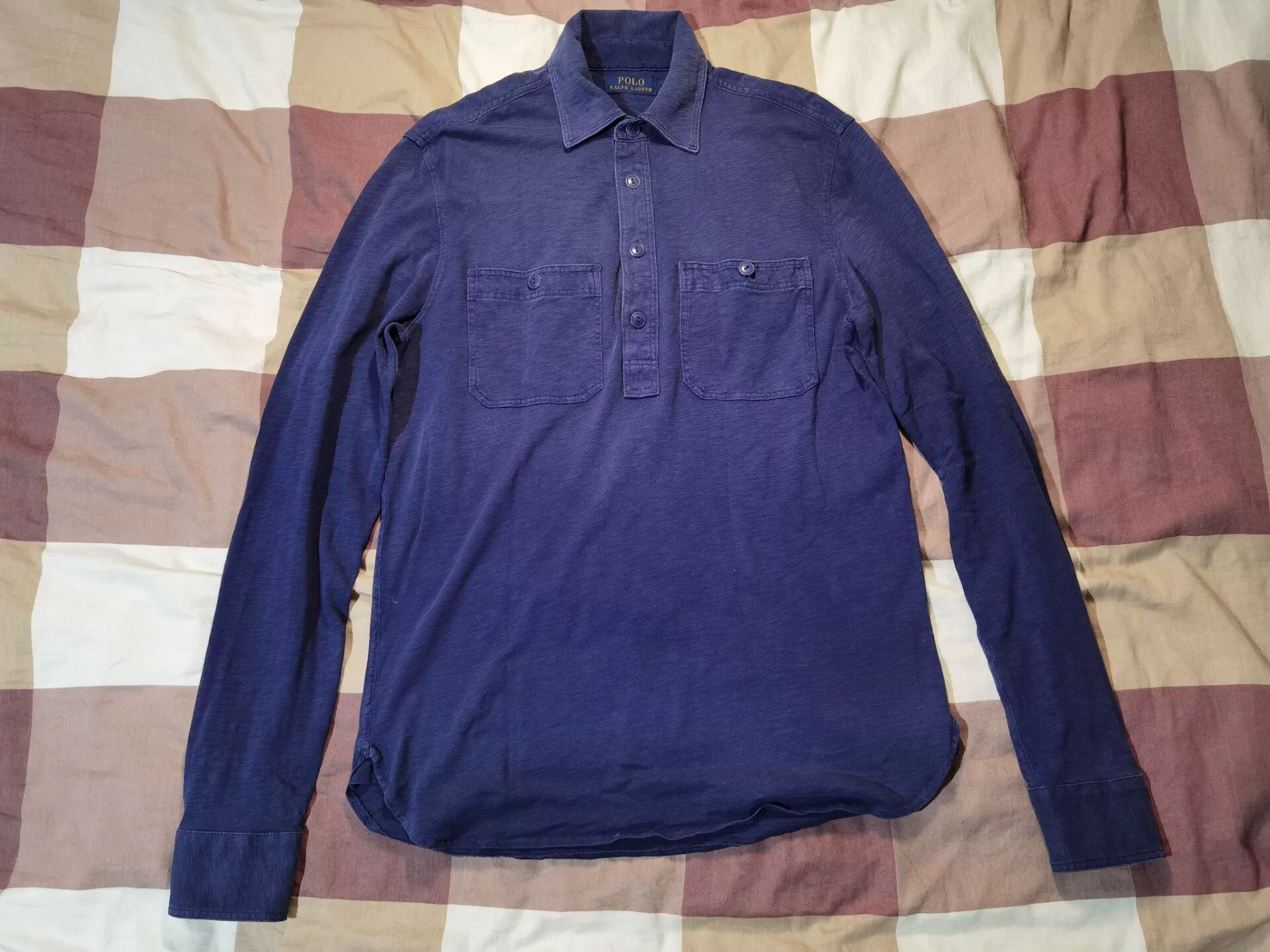 RRL Ralph Lauren RRL Ralph Lauren Vintage Indigo Washed Long Sleeve Shirt Size US M / EU 48-50 / 2 - 2 Thumbnail