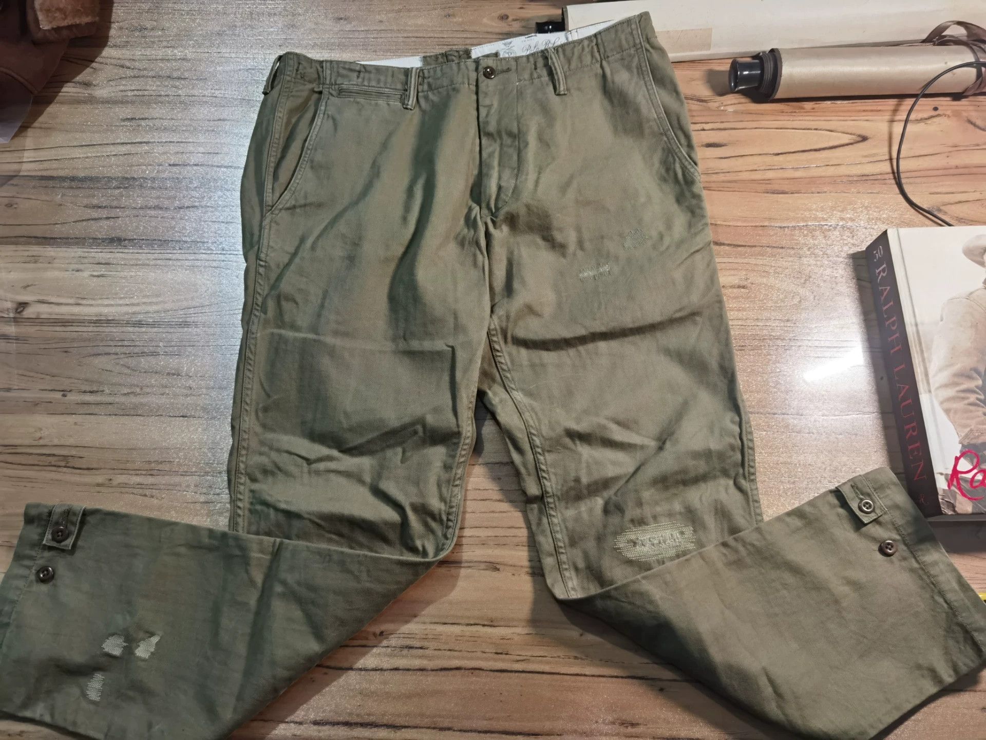 RRL Ralph Lauren Ralph Lauren Distressed Patched Sashiko Cargo Pants Size US 36 / EU 52 - 8 Thumbnail