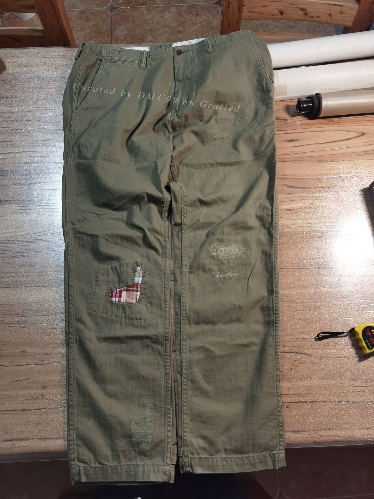 RRL Ralph Lauren Ralph Lauren Distressed Patched Sashiko Cargo Pants Size US 36 / EU 52 - 2 Thumbnail