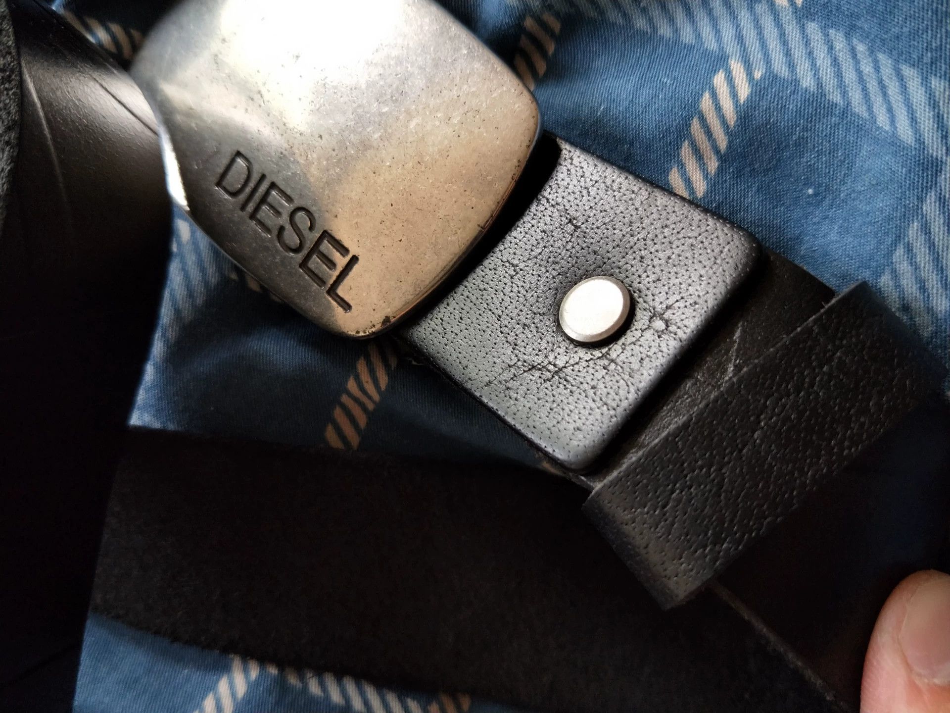 Diesel Diesel Retro Distressed Leather Belt Size ONE SIZE - 8 Thumbnail