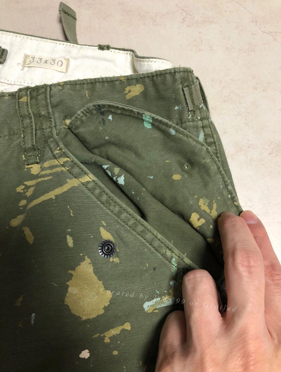 RRL Ralph Lauren Ralph Lauren Distressed Paint Work Pants Size US 30 / EU 46 - 7 Thumbnail