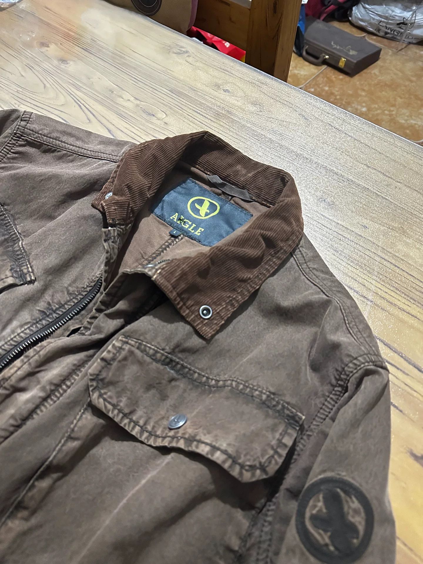 Aigle AIGLE Vintage Waxed Hunting Jacket Size US L / EU 52-54 / 3 - 2 Thumbnail